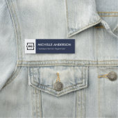 Benutzerdefiniertes Firmenlogo Grundlegende Mitarb Namensschild (Beispiel)