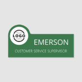 Benutzerdefiniertes Firmenlogo Grundlegender Name  Namensschild (Vorderseite)