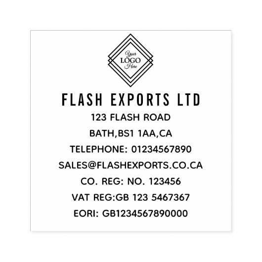 Benutzerdefiniertes Firmenlogo Gummistempel (Prägung)