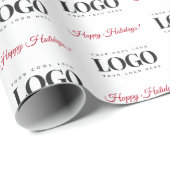 Benutzerdefiniertes Firmenlogo & Happy Holidays We Geschenkpapier (Rolleneckpunkt)