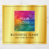 Benutzerdefiniertes Firmenlogo hier Modern Faux Go Bierflaschenetikett (Einzelnes Label)