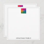 Benutzerdefiniertes Firmenlogo hier Name Modern Te Mitteilungskarte (Vorne/Hinten)