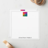 Benutzerdefiniertes Firmenlogo hier Name Modern Te Mitteilungskarte (Vorderseite/Rückseite Beispiel)