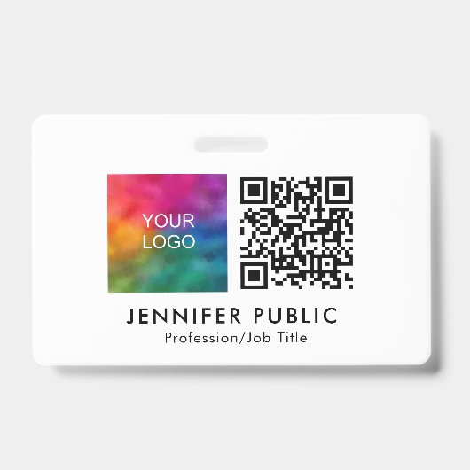 Benutzerdefiniertes Firmenlogo hier QR-Muster Ausweis (Vorderseite)