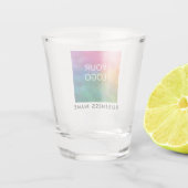 Benutzerdefiniertes Firmenlogo hier Single hinzufü Schnapsglas (Rückseite)