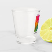 Benutzerdefiniertes Firmenlogo hier Single hinzufü Schnapsglas (Links)