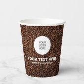 Benutzerdefiniertes Firmenlogo hier Text-Marketing Pappbecher (Rückseite)