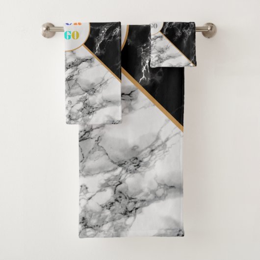 Benutzerdefiniertes Firmenlogo Ihr Unternehmen Bad Badhandtuch Set (Insitu)