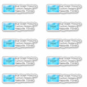 Benutzerdefiniertes Firmenlogo in Text-gestalteter Aufkleber (Vorderseite)