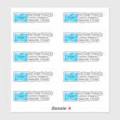 Benutzerdefiniertes Firmenlogo in Text-gestalteter Aufkleber (Blatt)