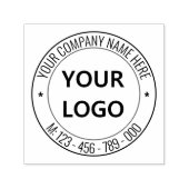 Benutzerdefiniertes Firmenlogo Info Text rund um d Permastempel (Design)