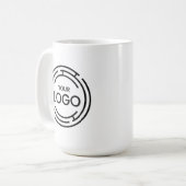 Benutzerdefiniertes Firmenlogo Kaffeetasse (Vorderseite Links)