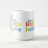 Benutzerdefiniertes Firmenlogo Kaffeetasse (Vorderseite Links)