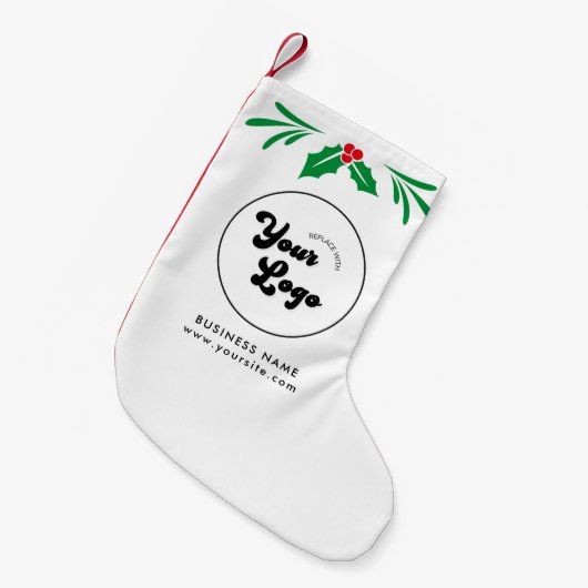 Benutzerdefiniertes Firmenlogo Kleiner Weihnachtsstrumpf (Vorderansicht (hängend))