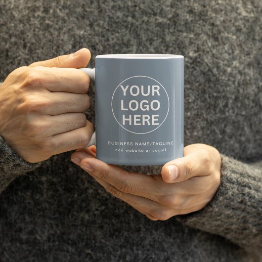 Benutzerdefiniertes Firmenlogo l Werbeduft Blau Kaffeetasse