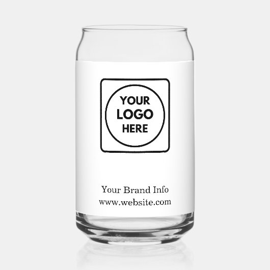 Benutzerdefiniertes Firmenlogo | Minimales moderne Dosenglas (Vorderseite)