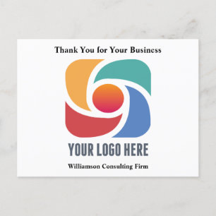 Benutzerdefiniertes Firmenlogo Minimalistische Unt Postkarte