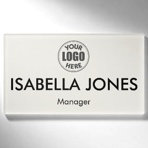Benutzerdefiniertes Firmenlogo Minimalistischer Namenschild