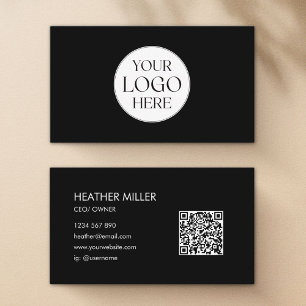 Benutzerdefiniertes Firmenlogo Minimalistischer QR Visitenkarte