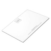 Benutzerdefiniertes Firmenlogo mit benutzerdefinie Notizblock (angewinkelt)