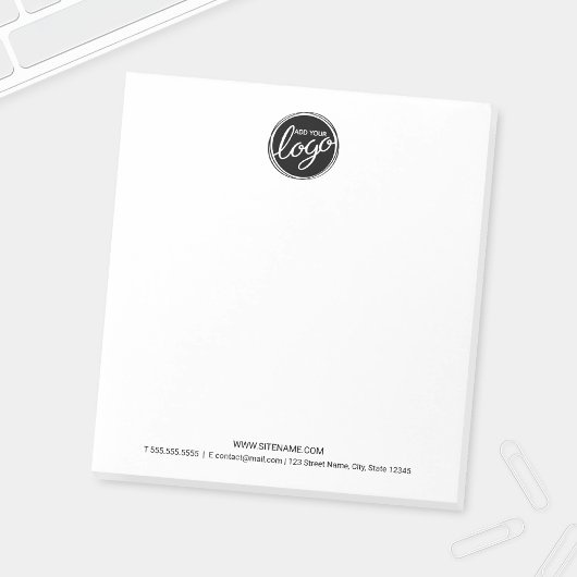 Benutzerdefiniertes Firmenlogo mit benutzerdefinie Notizblock