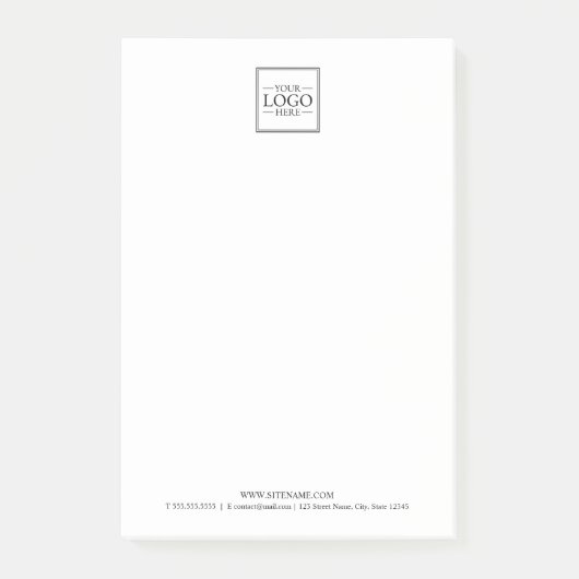 Benutzerdefiniertes Firmenlogo mit benutzerdefinie Post-it Klebezettel (Vorderseite)