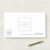 Benutzerdefiniertes Firmenlogo mit benutzerdefinie Post-it Klebezettel (Auf Schreibtisch)