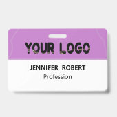 Benutzerdefiniertes Firmenlogo mit Namen Erstellen Ausweis (Rückseite)