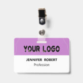 Benutzerdefiniertes Firmenlogo mit Namen Erstellen Ausweis (Vorderseite mit Clip)