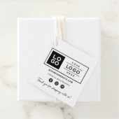 Benutzerdefiniertes Firmenlogo mit Social Media-Ic Geschenkanhänger (Beispiel)