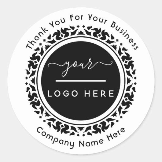 Benutzerdefiniertes Firmenlogo mit Text Holographi Runder Aufkleber (Vorderseite)