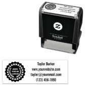 Benutzerdefiniertes Firmenlogo mit Text Permastempel (Beispiel)