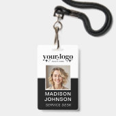 Benutzerdefiniertes Firmenlogo Mitarbeiter Foto Sc Ausweis (Vorderseite mit Lanyard)