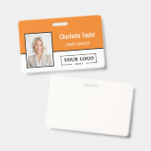 Benutzerdefiniertes Firmenlogo Mitarbeiterfoto Ausweis (Vorder- & Rückseite)