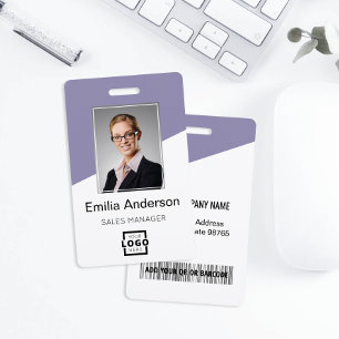 Benutzerdefiniertes Firmenlogo Mitarbeiterfoto Lav Ausweis