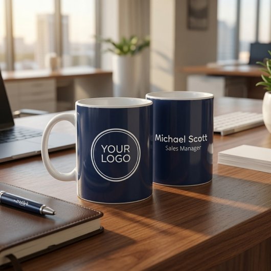 Benutzerdefiniertes Firmenlogo Mitarbeitername Kaffeetasse