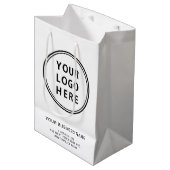 Benutzerdefiniertes Firmenlogo Mittlere Geschenktüte (Vorderseite Schrägansicht)