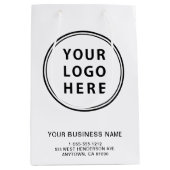 Benutzerdefiniertes Firmenlogo Mittlere Geschenktüte (Vorderseite)