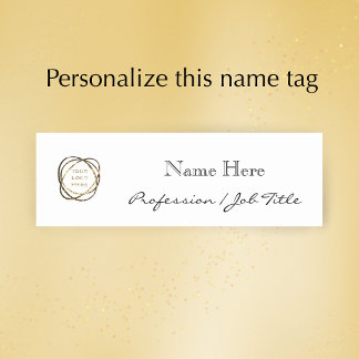 Benutzerdefiniertes Firmenlogo Modern Elegant Schw Namensschild