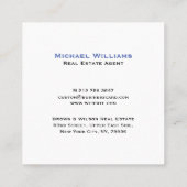 Benutzerdefiniertes Firmenlogo Modern Minimalistis Quadratische Visitenkarte (Rückseite)