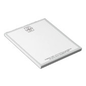 Benutzerdefiniertes Firmenlogo Modern Professionel Notizblock (angewinkelt)