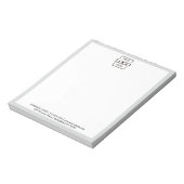 Benutzerdefiniertes Firmenlogo Modern Professionel Notizblock (Rotiert)