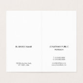 Benutzerdefiniertes Firmenlogo Moderne elegante, g Visitenkarten (Innenseite Aufgefaltet)