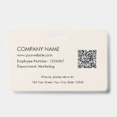 Benutzerdefiniertes Firmenlogo Moderne Unternehmen Ausweis (Rückseite)