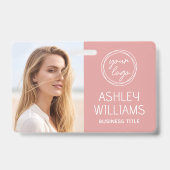 Benutzerdefiniertes Firmenlogo Name Mitarbeiter Pi Ausweis (Vorderseite)