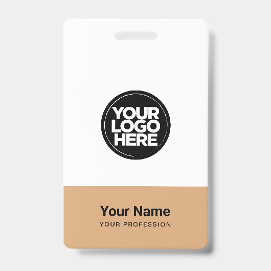 Benutzerdefiniertes Firmenlogo Name Titel Bar Code Ausweis (Vorderseite)