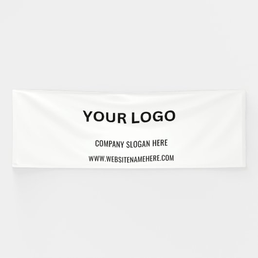 Benutzerdefiniertes Firmenlogo | Name und Slogan Banner (Horizontal)