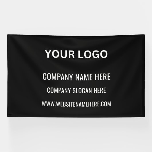Benutzerdefiniertes Firmenlogo | Name und Slogan Banner (Horizontal)