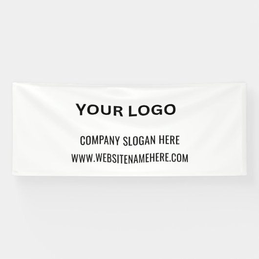 Benutzerdefiniertes Firmenlogo | Name und Slogan Banner (Horizontal)