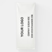 Benutzerdefiniertes Firmenlogo | Name und Slogan Banner (Vertikal)